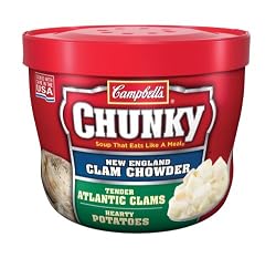 Campbell's Chunky New England Clam Chowder, 15.25-Ounce Microwavable Containers (Pack of 8)