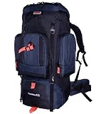 NEW CUSCUS 7500ci Internal Frame Hiking Camp Backpack Travel Bag- Navy/Black