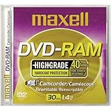 IMAGE OF Maxell DVD-RAM 1.4GB High Grade Rewritable Disc for Camcorders