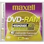 Maxell Rewritable High Grade DVD-RAM for DVD Camcorders - Single