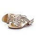 Charm Foot Rhinestone Womens Low Heel Slippers Sandal