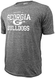 NCAA Men's Georgia Bulldogs Touchback Short Sleeved Tri Blend Tee (Slate Heather,X-Large)