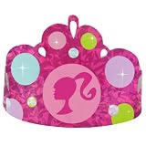 Amscan Barbie All Doll?d Up 7 Prismatic Foil Tiaras, 8-Count by Amscan