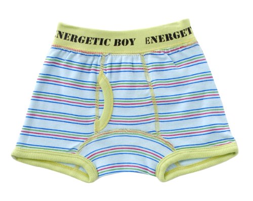(チャックル) chuckle シンプルボーダーボクサーパンツ サックス 90cm P4013-90-30