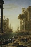 Perfect Effect Canvas ,the Beautiful Art Decorative Prints On Canvas Of Oil Painting 'Lorraine Claude Landscape With The Embarkment Of Saint Paula Romana In Ostia 1639 40 ', 16 X 24 Inch / 41 X 60 Cm Is Best For Bedroom Decor And Home Decor And Gifts