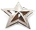 Iced Out 3D Five Star Silver Belt Buckle One Size