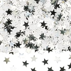 14g Silver Star table confetti - Fabulous Silver Star wedding party table confetti
