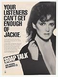 1983 Jackie Zeman Soap Talk ABC Radio Photo Promo Print Ad (25222)