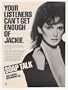 1983 Jackie Zeman Soap Talk ABC Radio Photo Promo Print Ad (25222)