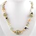 Aquamarine and Citrine Gemstone Bead with Czech Glass and Swarovski Crystals 29" Necklace with Sterling Silver and Gold Vermeil, #8818