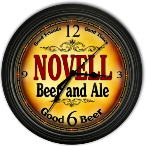 Cover image : Novell 's Beer and Ale Black Cascading Pub Style Wall Clock