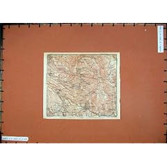 1930 Karte Italien Palestrina Zagarolo Poli Castel