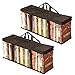 CoZroom Set of 2 DVD Storage Bags Holds DVD Organizer 80 DVDs Transparent Lightweight and Reinforced (40DVDs Each)