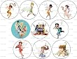 Set of 10 DISNEY FAIRIES Pinback Buttons 1.25" Pins Fairy