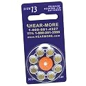 Hear-More 24k Gold-Plated Hearing Aid Batteries by Rayovac - Size 13 (Package of 8)