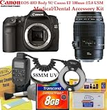 Canon EOS 40D Body W/ Canon EF 100mm f/2.8 USM + A 8GB Compact Flash Medical/Dental Accessory Kit