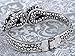 Alilang Silvery Tone Clear Crystal Colored Rhinestones Vintage Butterfly Wings Bangle Cuff Bracelet