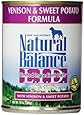 Natural Balance Canned Dog Food, Grain Free Limited Ingredient Diet Venison and Sweet Potato Recipe, 12 x 13 Ounce Pack