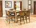 Modern Dining Tables | Counter Height Dining Tables | Modern Dining Room Tables | Walnut Dining Tables - Modern Collection Counter Height Dining Table w/ 6 Chairs Walnut Finish