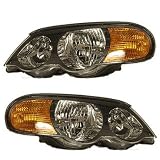 02-04 Kia Spectra Hatchback Headlights Headlamps Head Lights Lamps Pair Set by Aftermarket