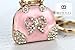 Z605 Cute Big Pink Fashion Handbag Purse Charm Keychain Key Ring