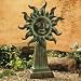 Sun patina Column Statue Garden Decor Sculpture