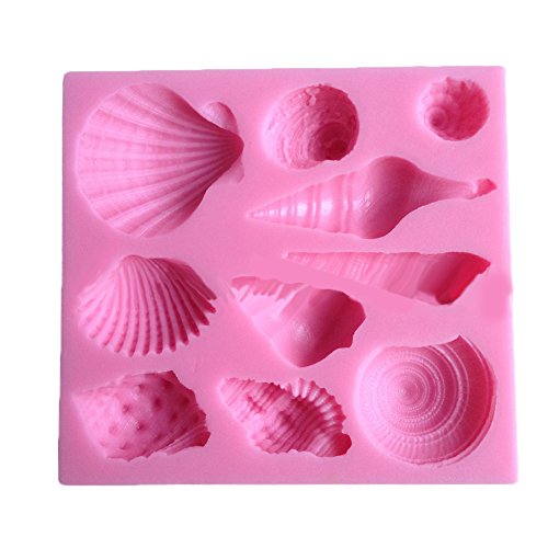 Sealike Cute Romantic Seashell Sea Shell Silicone Cake Fondant Mold Chocolate Mold with Stylus