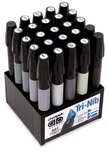 Alvin & Co. SETE MARKER SET 25PC WARM/COOL GRYS