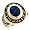 14k Gold September Birthstone 2012 Graduation Mens Ring