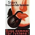 Stark fronten har hemma. Keep Quiet! Vintage Swedish World War Two WW2 WWII Military Propaganda Poster