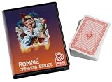 Rommekartenspiel 2x 52 Blatt und 6 Joker im bunten Kunstoffetui, mit Spielregeln