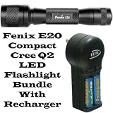 Fenix E20 High Performance Adjustable Cree LED Flashlight with 4AA Nimh Batteries and Charger