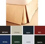 SUPERKING FAUX LEATHER BOX-PLEATED PLATFORM VALANCE.