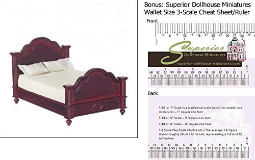 Mahogany Two Tone Timber Bed w/BONUS Wallet 3-Scale Ruler
