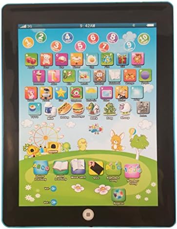 Smart Earth Products - Children's Learning Tablet - Electronic Toy for Learning Numbers &amp; Letters - Blue