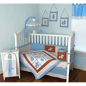 Click here to buy Nursery To Go Toy Chest 10 Piece Crib Set by Pam Grace Creations.