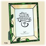 Tiffany Style Stained Glass Vine and Leaves Picture Frame