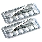 Set of 2 Retro Aluminum Ice Cube Tray New