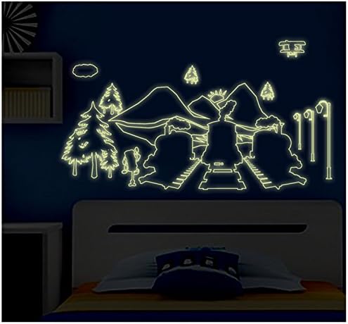 DIY vinyl wall decals stickers fluorescent wall paper 60*90 cm Thomas train sticker for children room