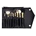 ACEVIVI 8pcs Professional Cosmetic Makeup Brush Set With Portable Bag Black