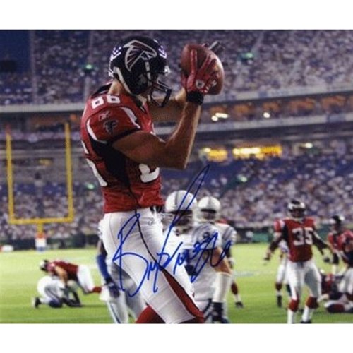 Brian Finneran Autographed Atlanta Falcons (Red Jersey Horiz) 8x10 Photo