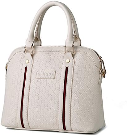 Brand New Euro Style Tote Women Top Handle Boutique White Casual Handbags PU Leather Shoulder Bags