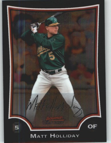 Matt Holliday - Oakland Athletics - Bowman Chrome Baseball Card # 148 - MLB Baseball Trading Card in Protective Case