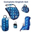 TOMARA Equestrian Blue Plaid English Case Set
