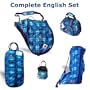 TOMARA Equestrian Blue Plaid English Case Set