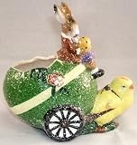 Schaller Paper Mache Easter Rabbit Chick Egg Cart