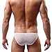 FEESHOW Men's Smooth Stretch Bikini Swimwear Underwear Swim Briefs (White, XXL)