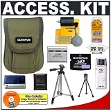 Olympus Green Neoprene Camera Case + Olympus M-2GB xD-Picture Card + Cameta Bonus Accessory Kit - for Stylus 1030 SW, 1020, 1010 Digital Cameras