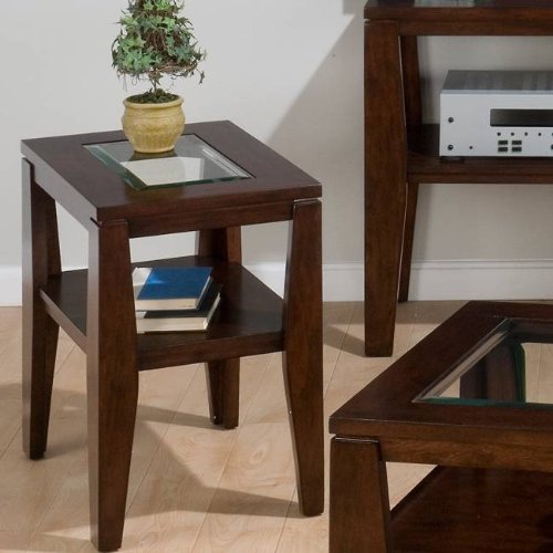 Bostick Brown Finished Chairside Table