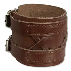 SilberDream Lederarmband braun Herren Leder Armband Echtleder LA0464B